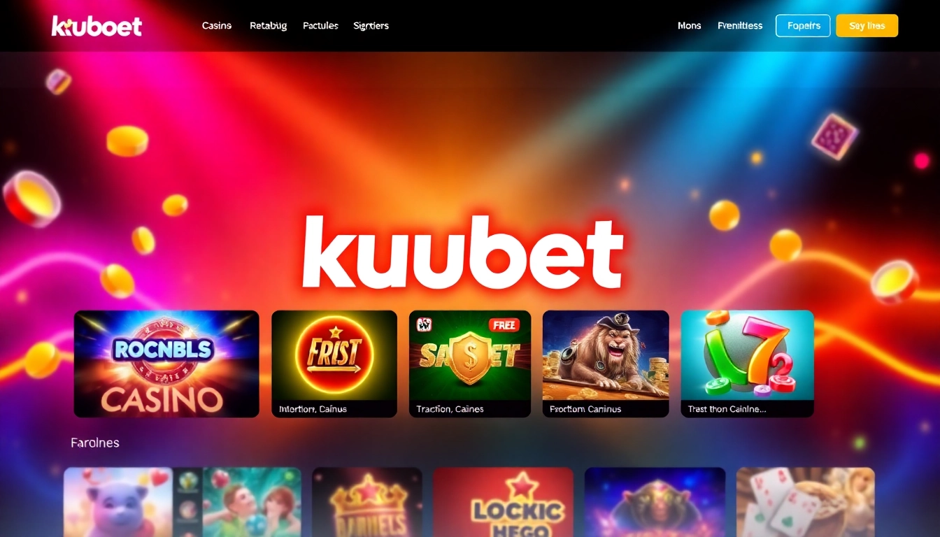 Kubet online casino platform with engaging neon graphics and user-friendly interface for immersive gaming experience