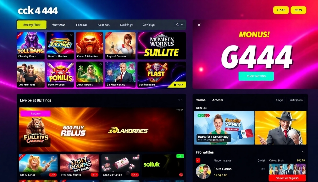 ck4444 online gaming platform with vibrant slots, live casino, and sports betting action for Bangladeshi players