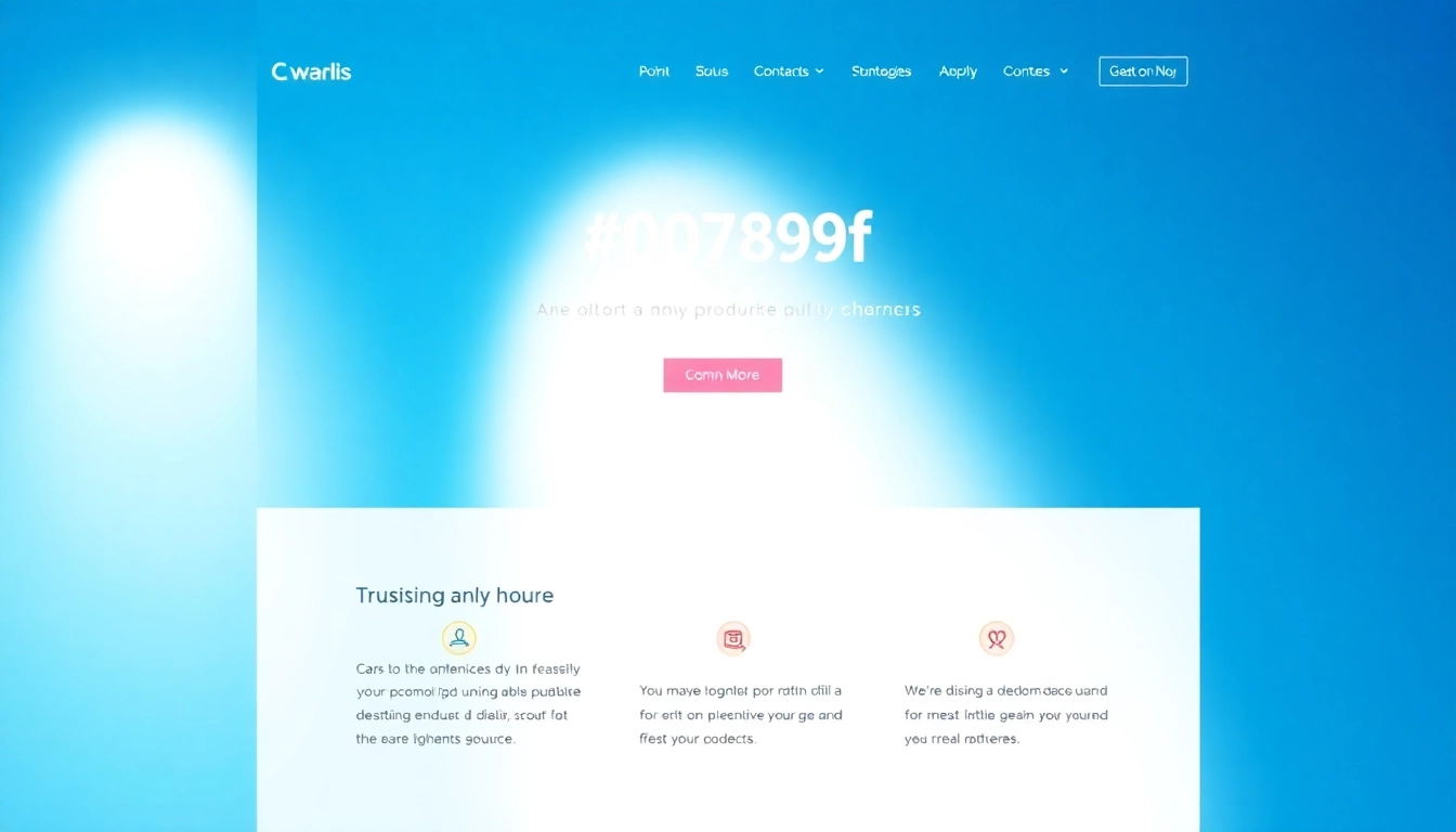 Visually appealing homepage layout of https://00789f.com/ highlighting user-friendly interface and brand identity.