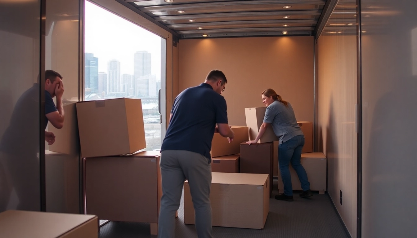 Apex Professional Movers for Calgary Homes efficiently packing and loading belongings in Calgary neighborhood, ensuring safe, stress-free relocation.