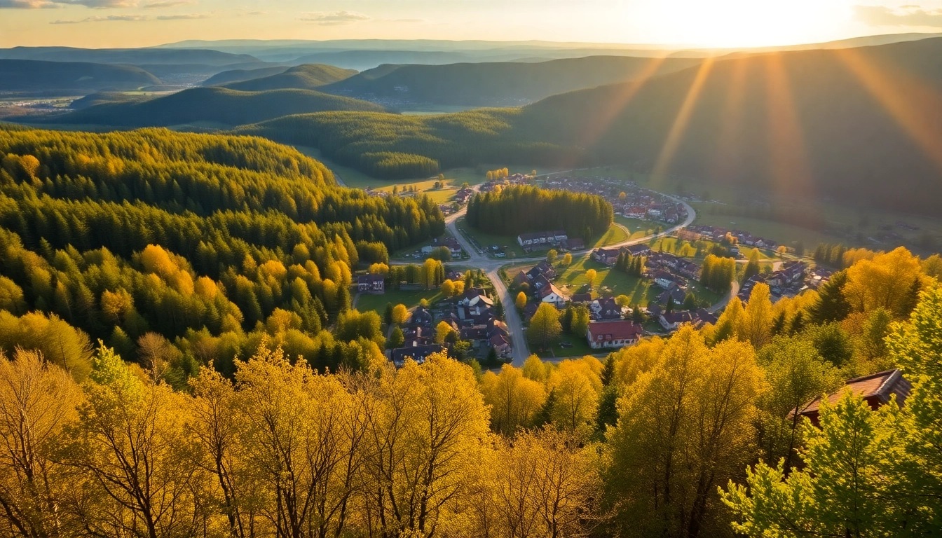 Idyllic Thüringen landscape with dense forests and scenic trails, inviting outdoor adventures.