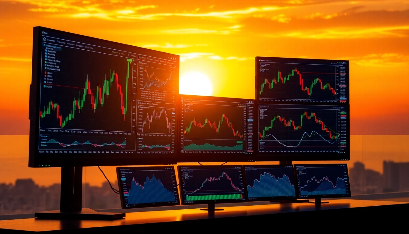 Trading view platform illustrating real-time market analysis with dynamic charts and technical